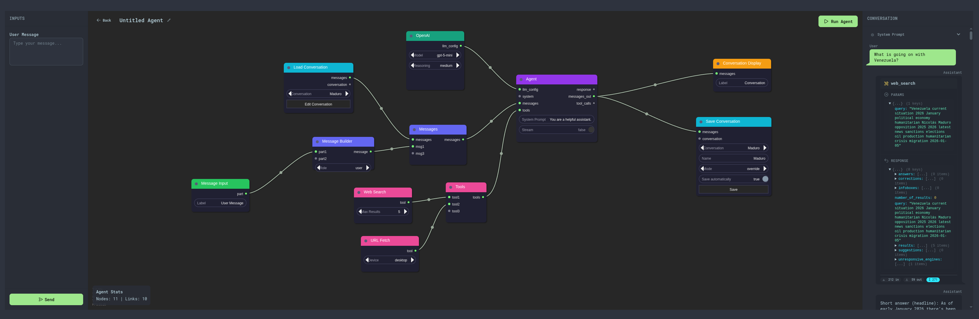 Playground - visual node editor for agentic workflows